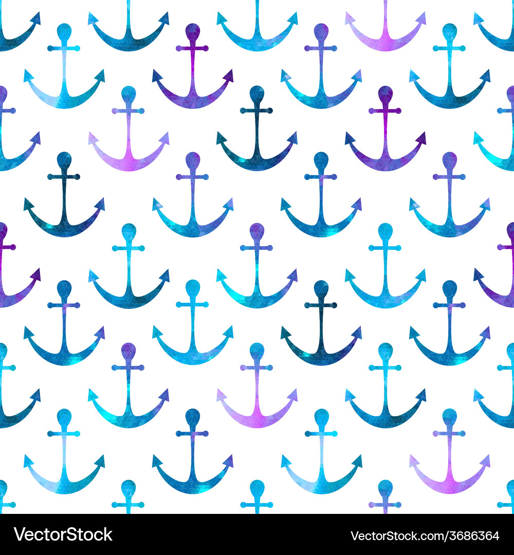 Anchor seamless background retro pattern Vector Image