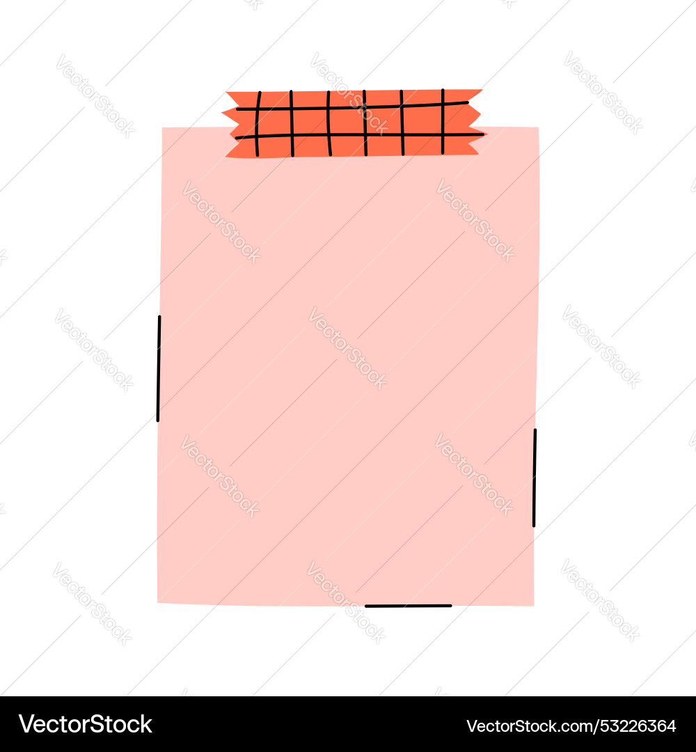 Blank note paper isolated element Royalty Free Vector Image