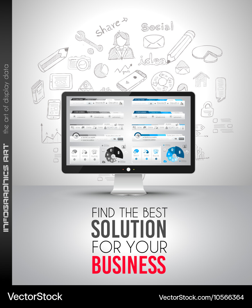Clean infographic layout template for data Vector Image