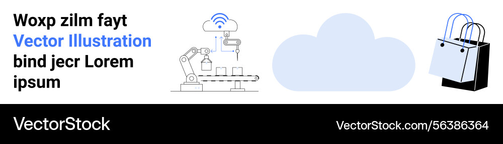 Connected automation in cloud computing for e Connected automation in cloud computing for e vector image