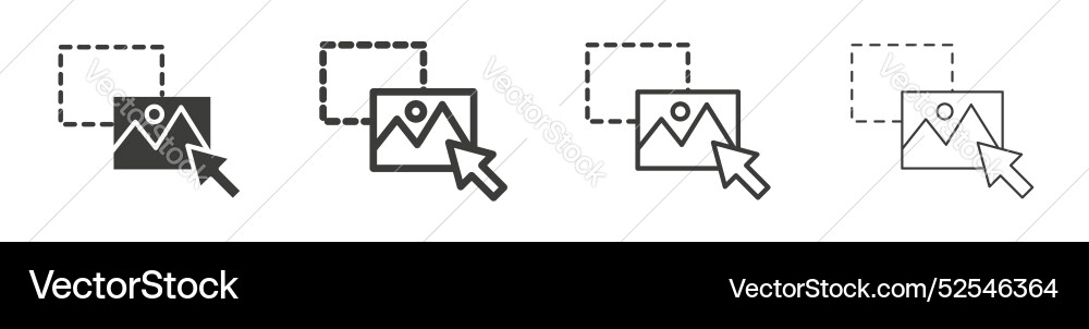 Drag and drop icon set on white background Drag and drop icon set on white background vector image