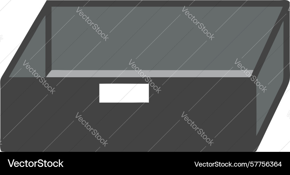 Empty storage box or drawer icon functional Vector Image