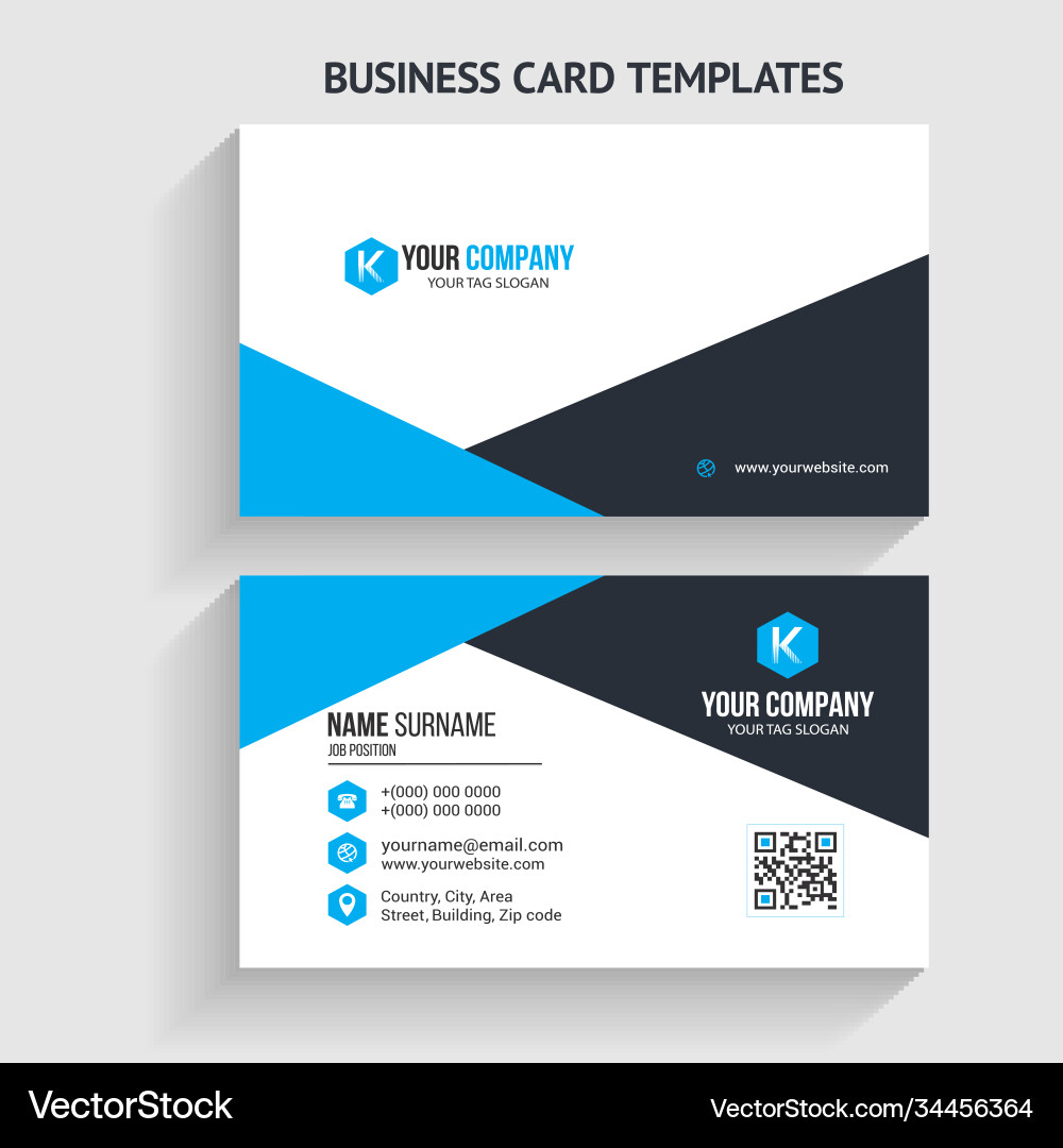 Modern business card template Modern business card template vector image