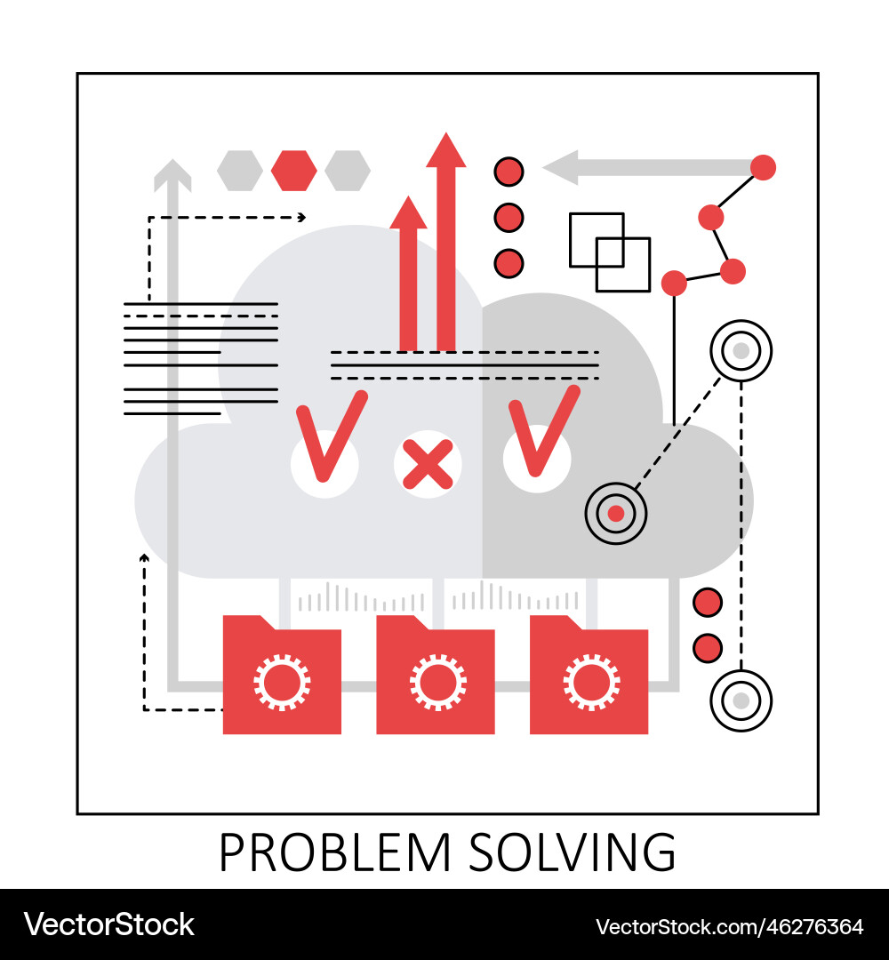 Problem Solving Concepts vector image