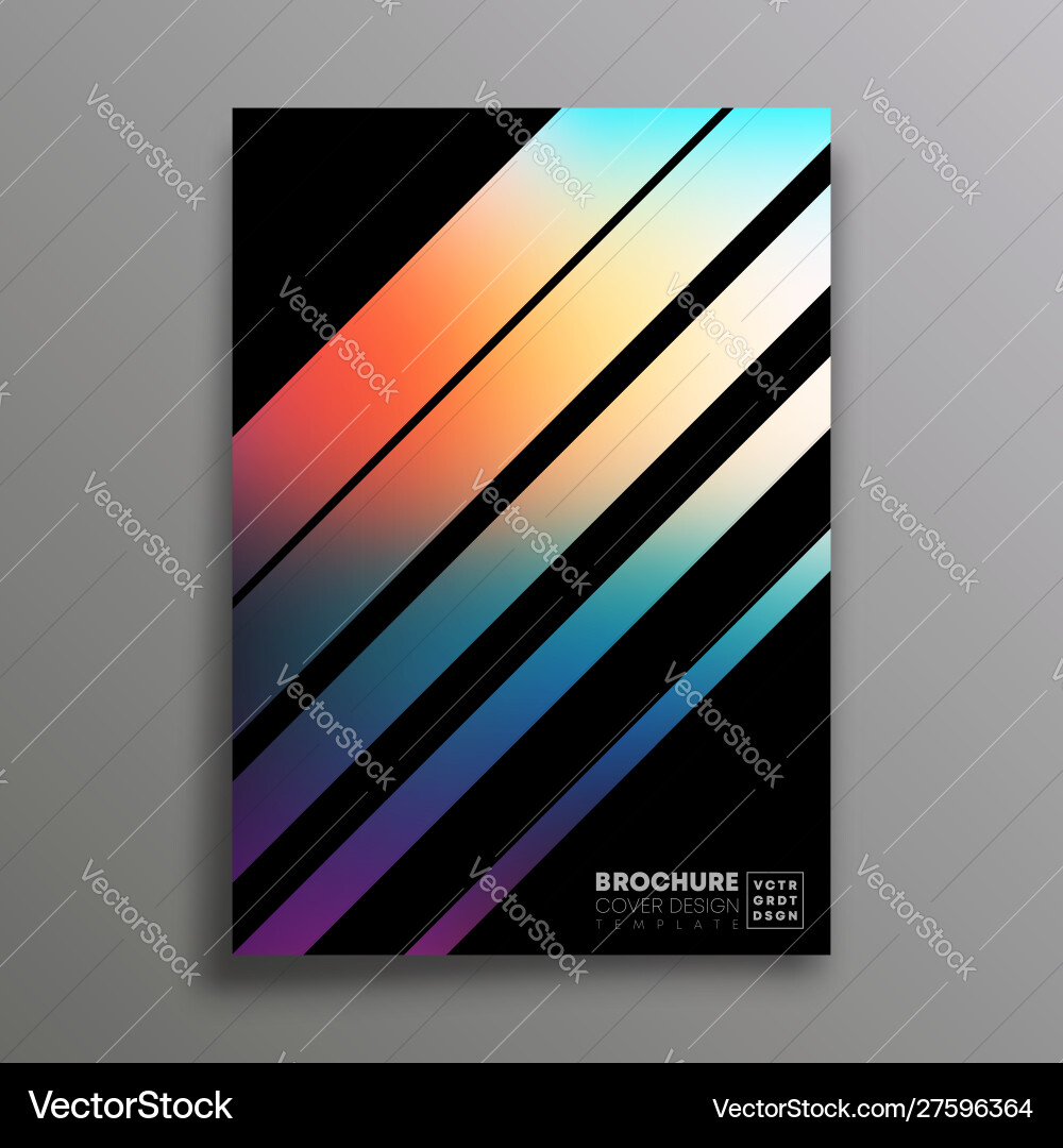 Retro design poster with colorful gradient Retro design poster with colorful gradient vector image