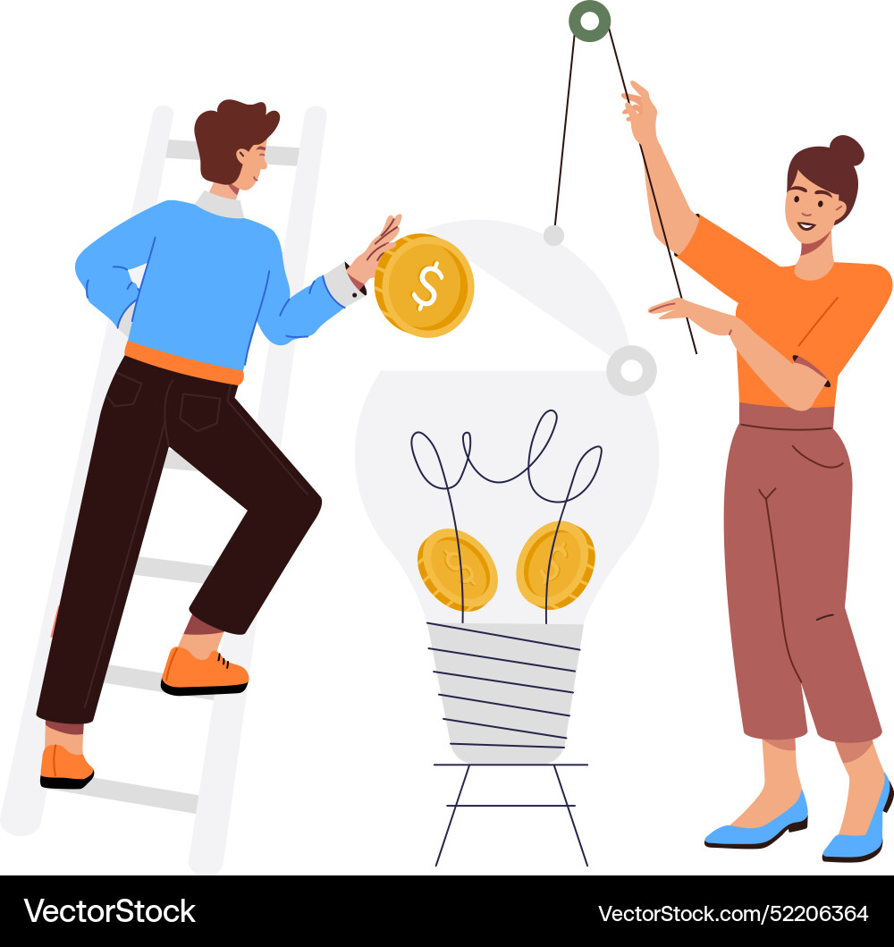Webcharacter based flat of startup te Vector Image