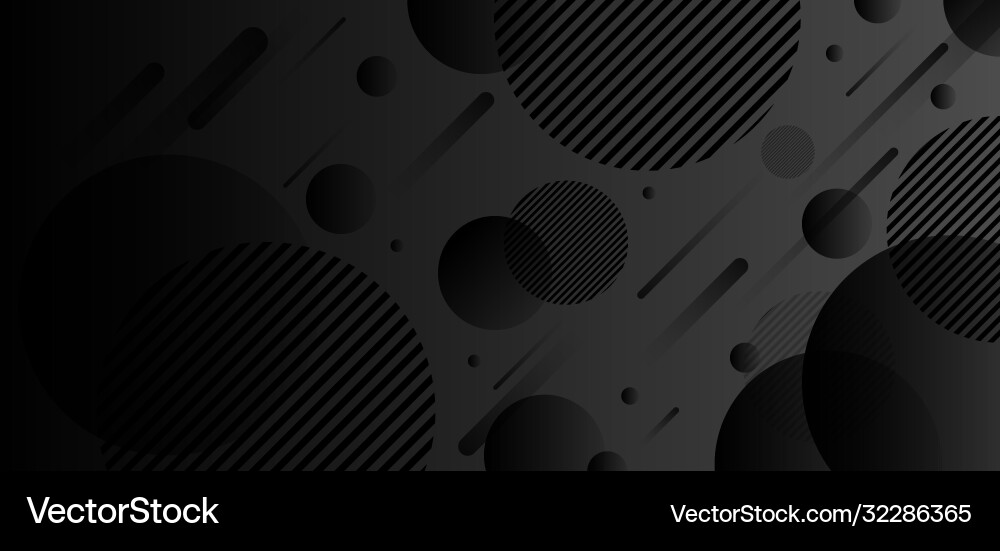 Abstract geometric dynamic circles black gradient Abstract geometric dynamic circles black gradient vector image