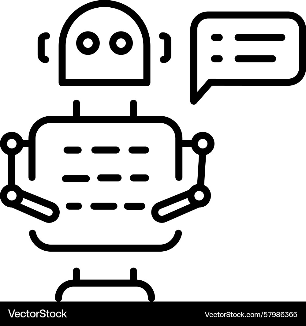 Coding robot Vector Image