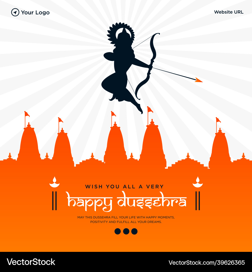 Happy dussehra Banner Design Happy dussehra Banner Design vektorbild