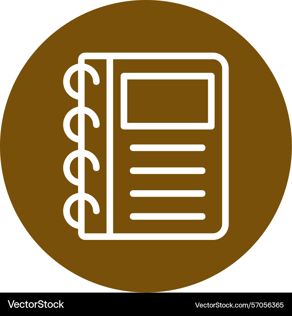 Notebook line circle style icon design vector image