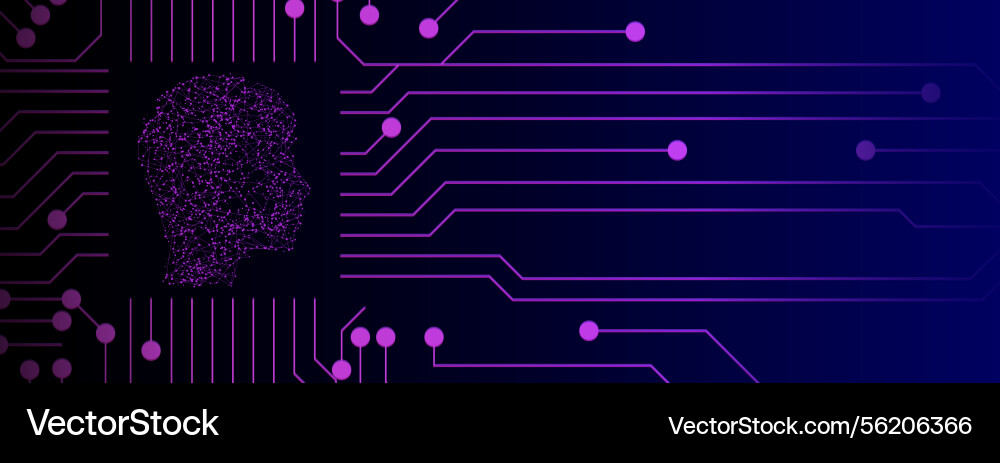 Conceptual technology of artificial intelligence Conceptual technology of artificial intelligence vector image