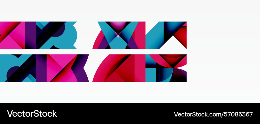 Abstract colorful blocks form repeating patterns Vector Image