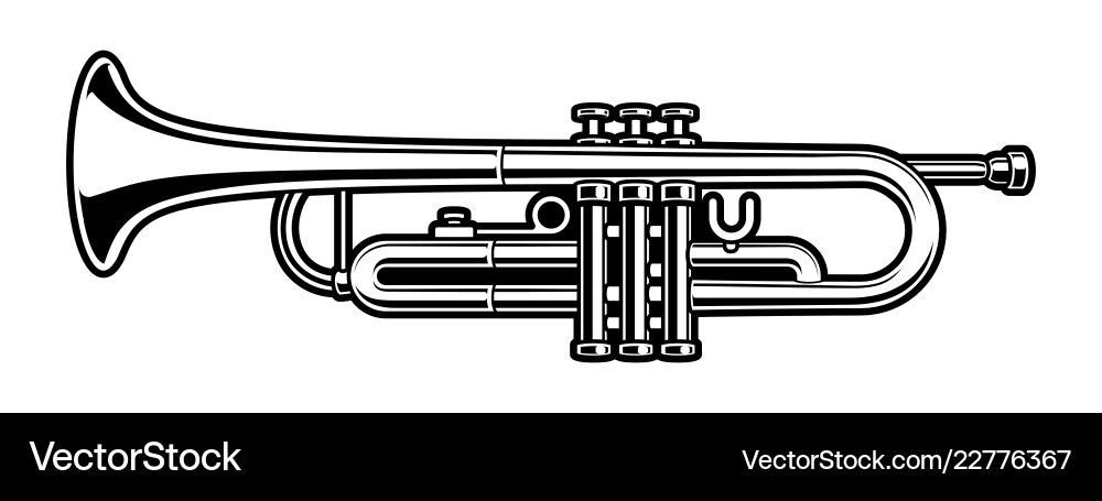 Elegant Trumpet Artwork Vector Image