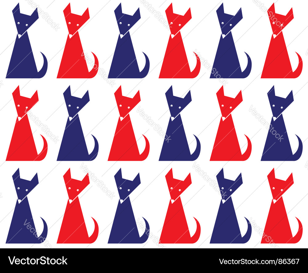 Geometric Pet Pattern Background Vector Image