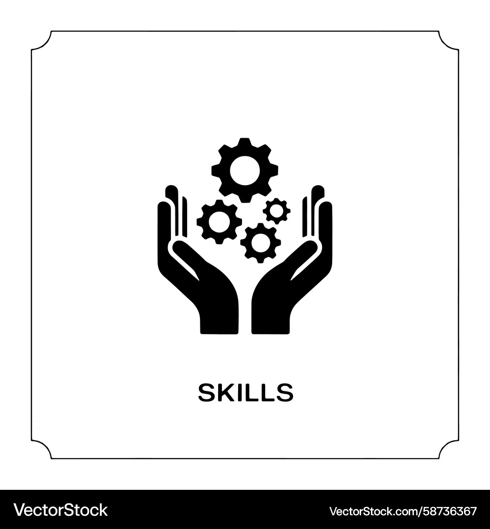 Hands with Gears - Mechanical Skills Vector Image