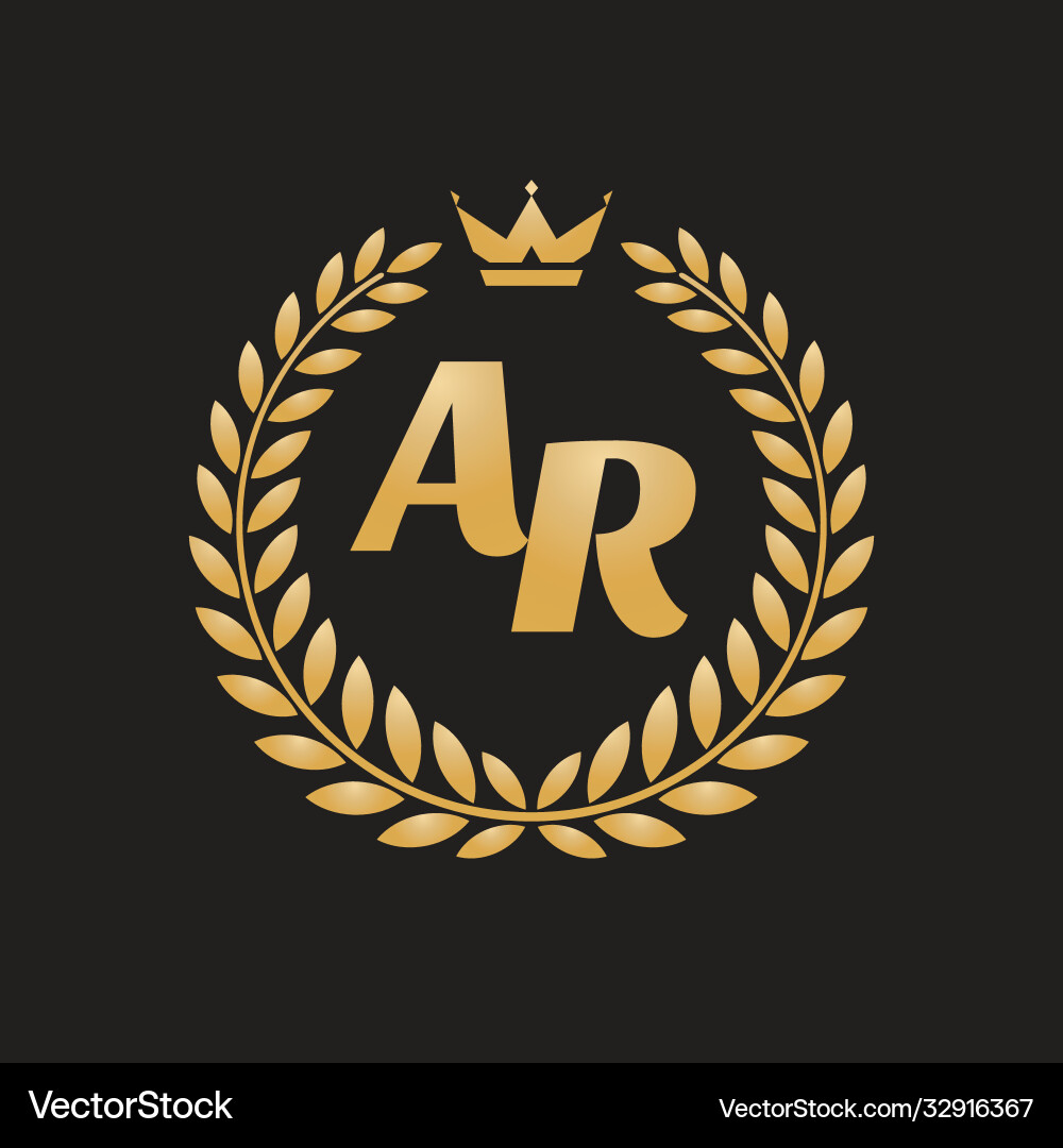 Monogram a r initial letters - concept logo vector image