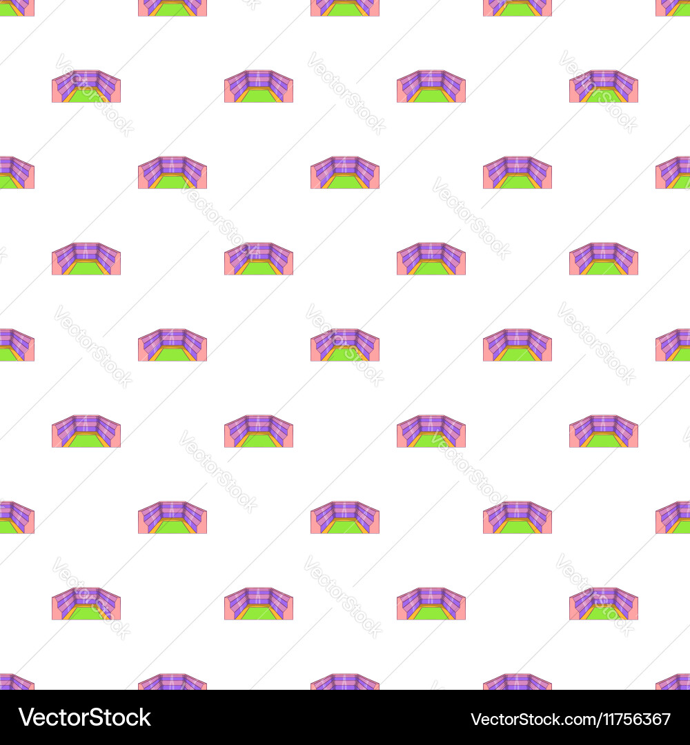 Rectangular stadium pattern cartoon style vector image
