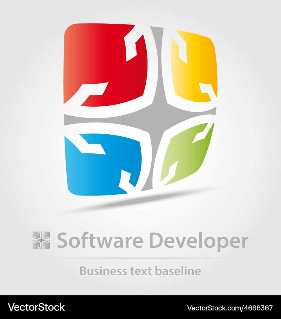 Software developer business icon Vector Image