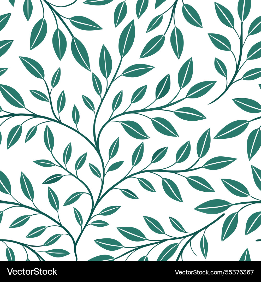 Spring leaves seamless pattern with elegant Spring leaves seamless pattern with elegant vector image