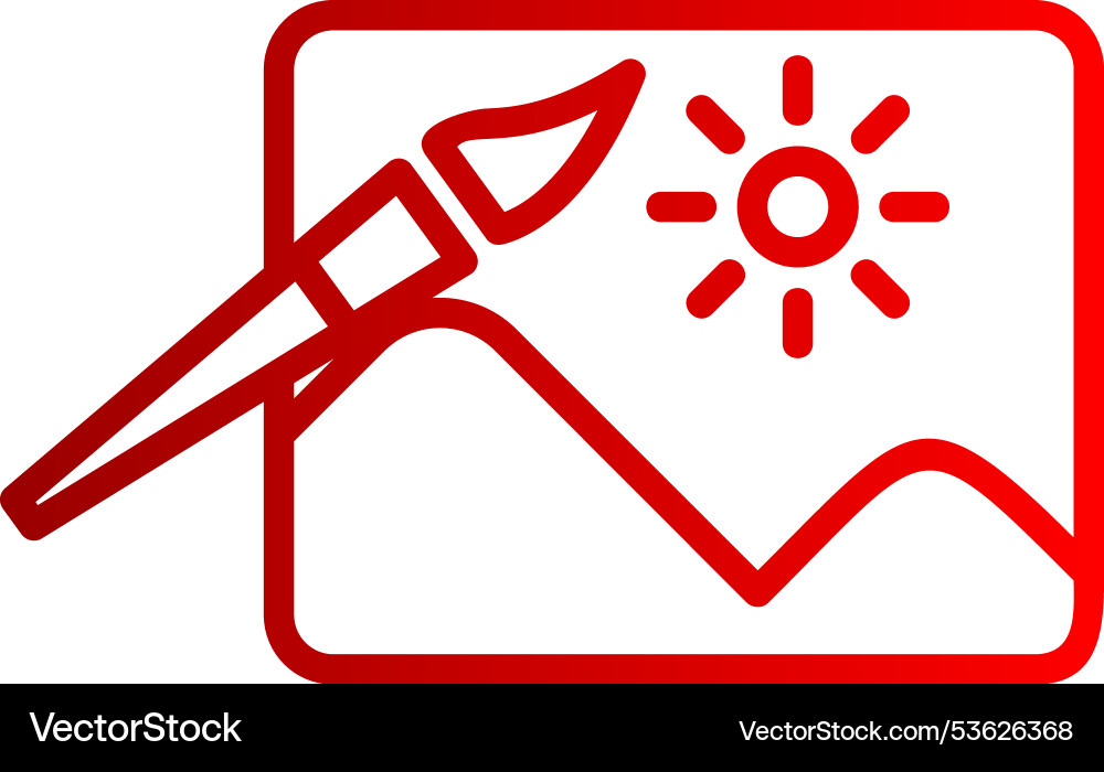 Artificial intelligence line gradient icon Vector Image