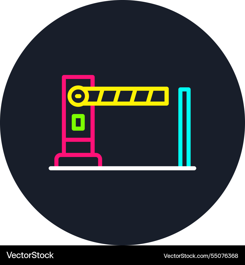 Checkpoint line multi color icon Vector Image