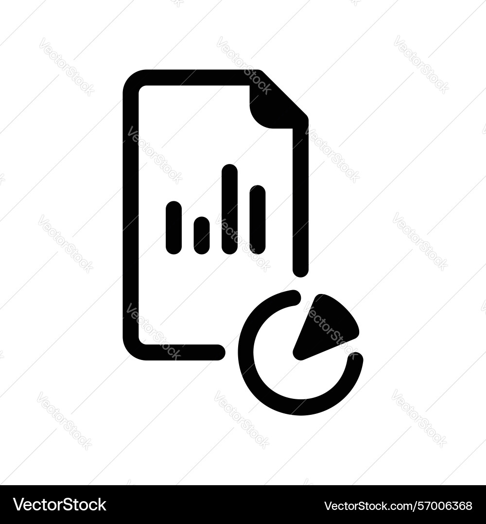 Document with bar graph and pie chart for data Document with bar graph and pie chart for data Vector Image