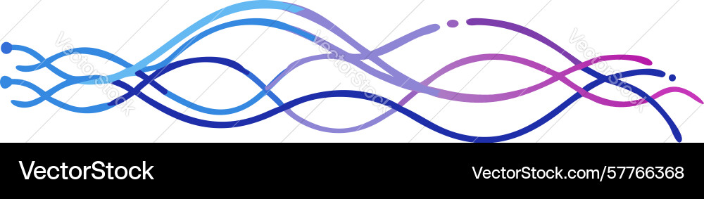 Dynamic wavy lines abstract design element Vector Image
