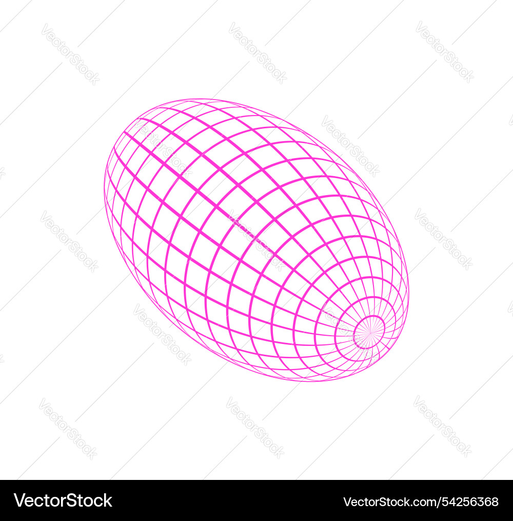 Geometric 3d grid globe patch Geometric 3d grid globe patch vector image