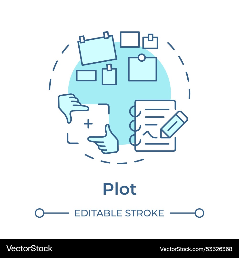 Plot multi color concept icon Plot multi color concept icon vector image