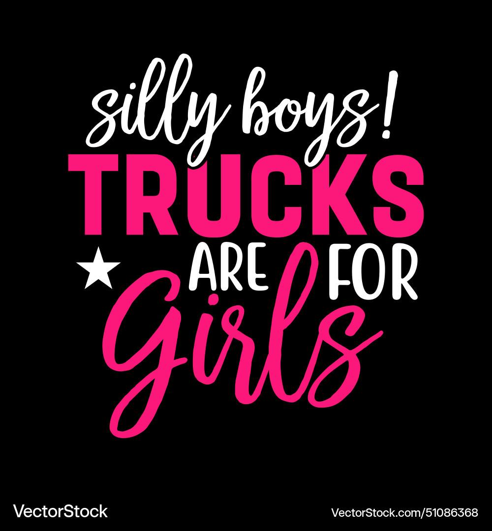 Silly Monster Trucks - Jungen und Mädchen vektorbild