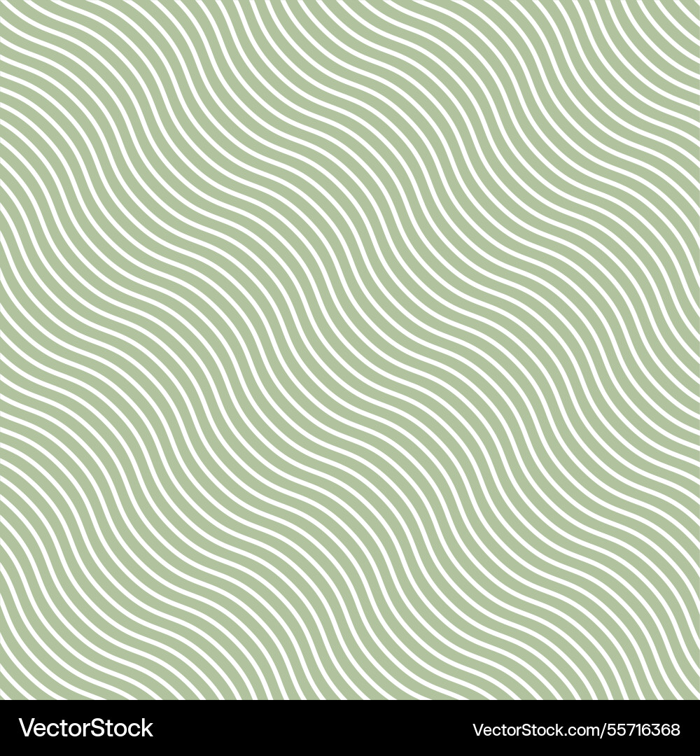 Simple white color lines curve pattern on green vector image