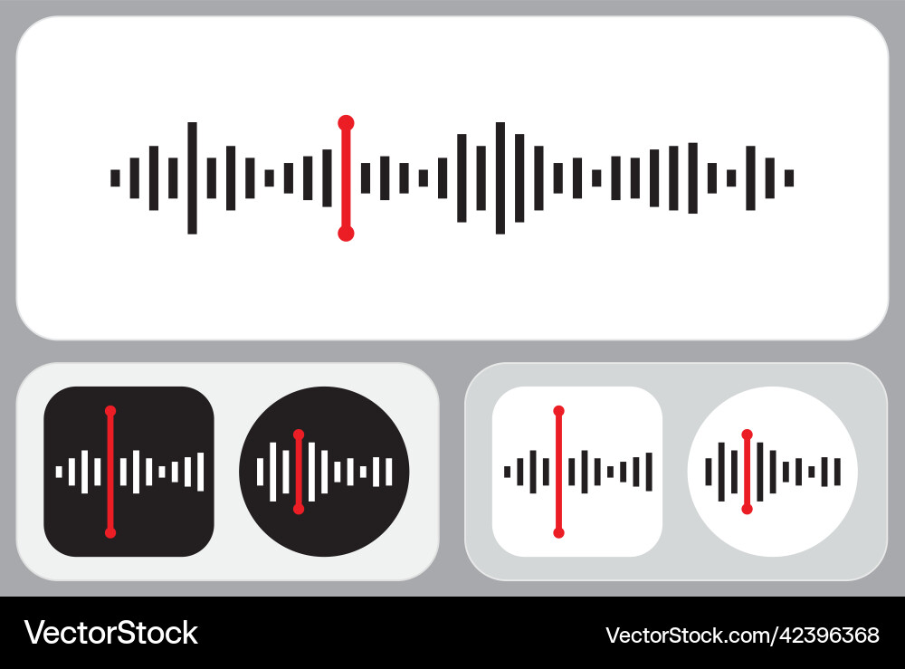 Sound wave eq equalizer icons and widget design Sound wave eq equalizer icons and widget design Vector Image