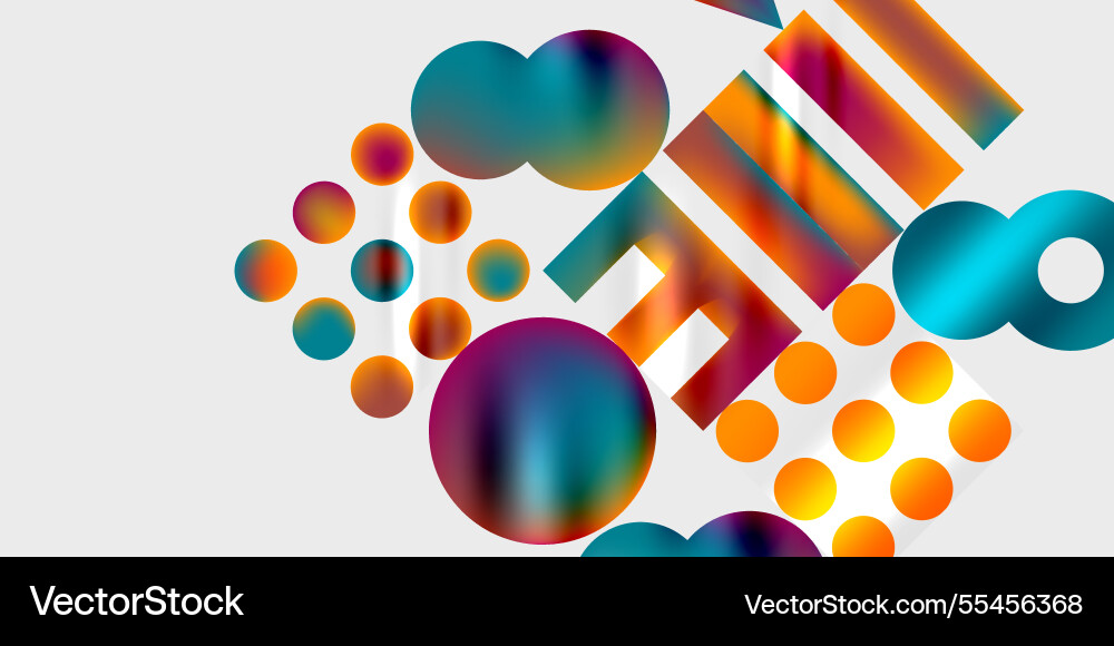 Triangles circles squares rectangles design Vector Image