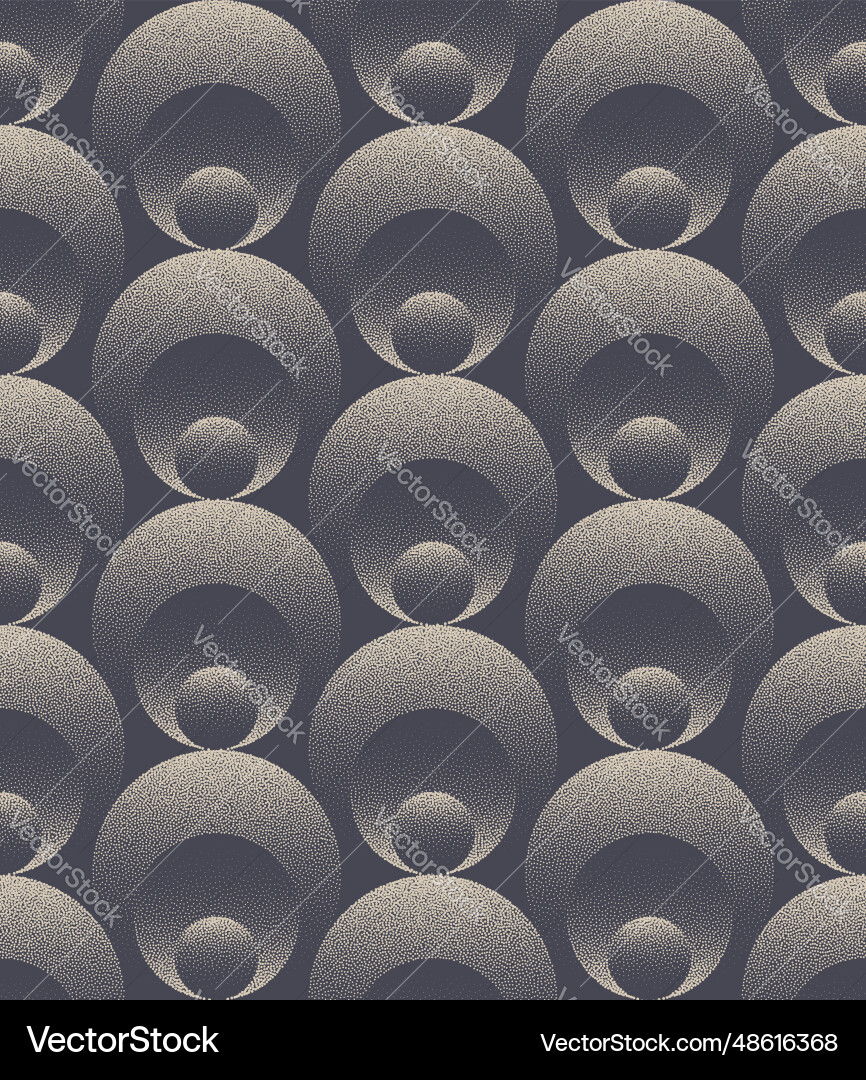 Unusual seamless pattern 3d circles structure Unusual seamless pattern 3d circles structure vector image