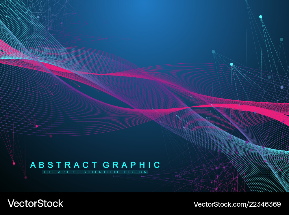 Big genomic data visualization dna helix Big genomic data visualization dna helix vector image