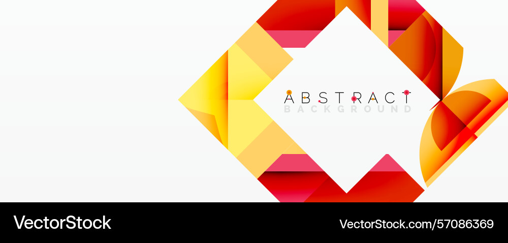 Bright geometric shapes overlap creating dynamic Vector Image