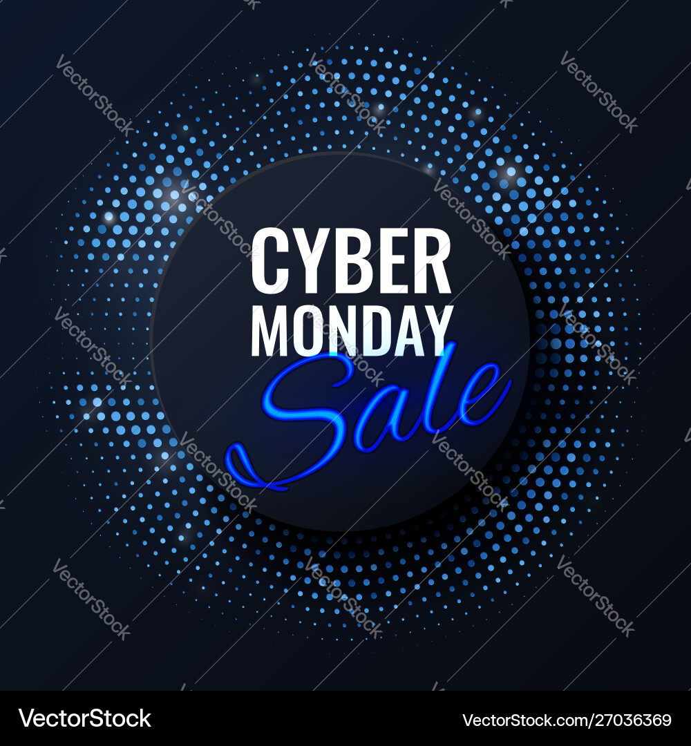 Cyber monday sale technology background Cyber monday sale technology background vector image