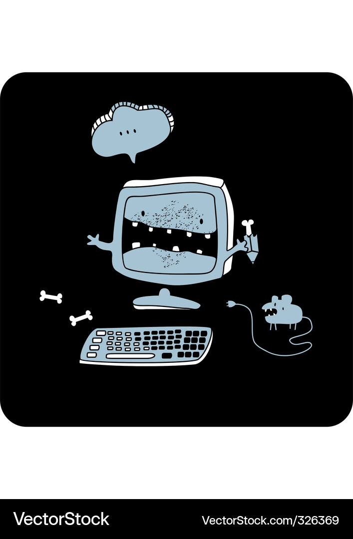 Digital Monster Icon Vektorbild