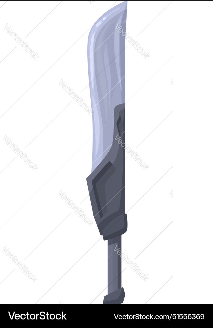 Fantasy sword standing upright with metal hilt Fantasy sword standing upright with metal hilt vector image