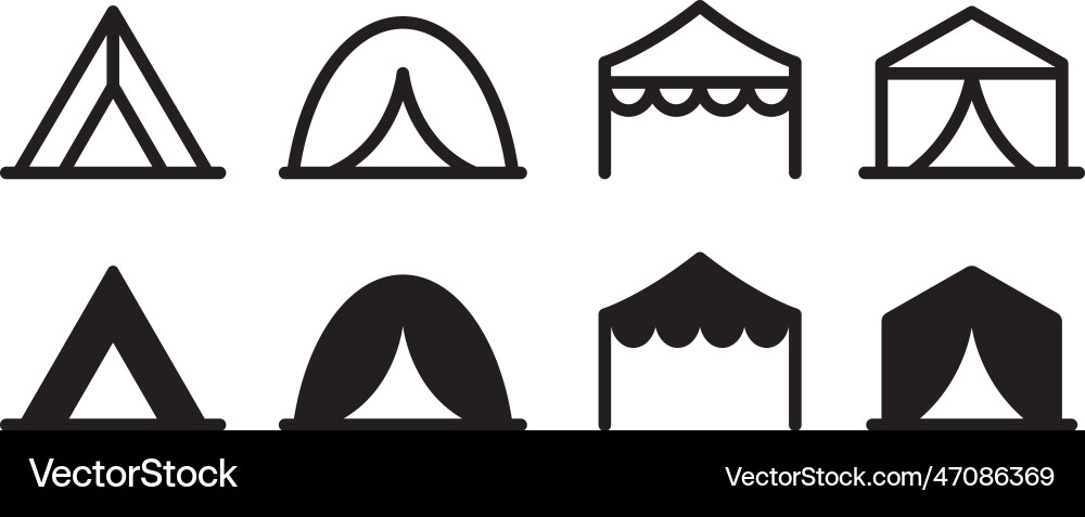 Tent icon simple design vector image