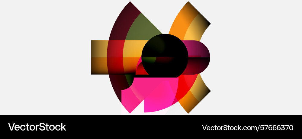 Abstract design features overlapping colorful Abstract design features overlapping colorful Vector Image