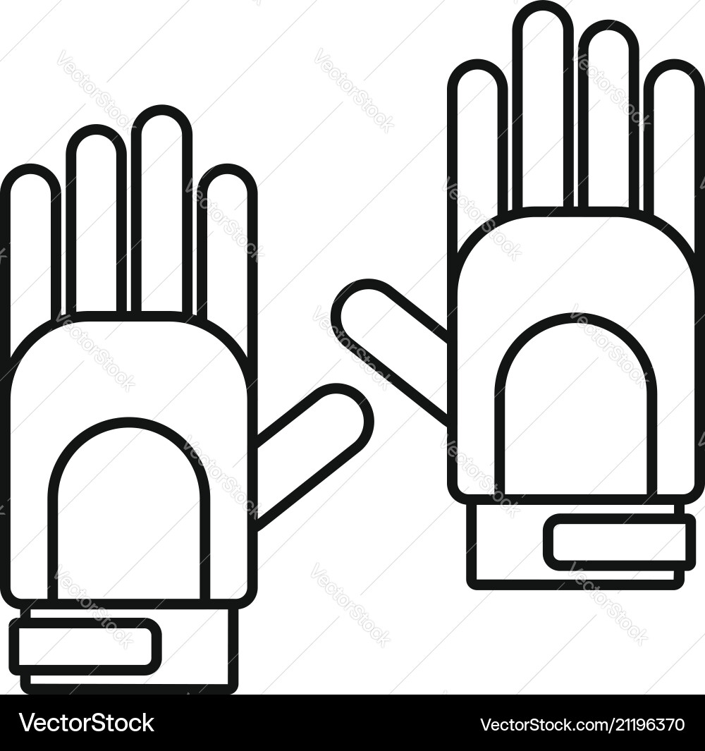 Camp gloves icon outline style Camp gloves icon outline style vector image
