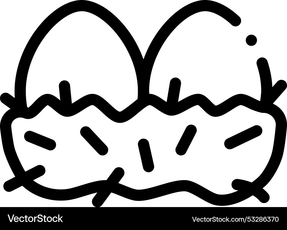 Eggs icon thin linear style design isolated Vector Image