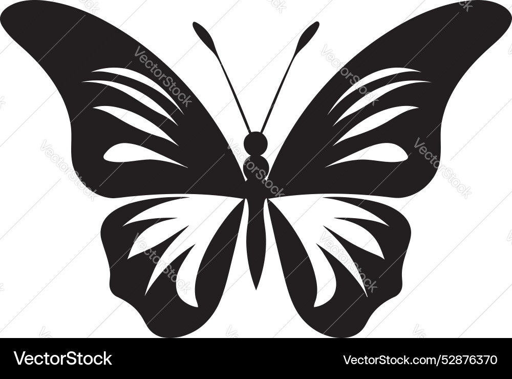 Noir beauty in flight butterfly icon elegance Noir beauty in flight butterfly icon elegance vector image