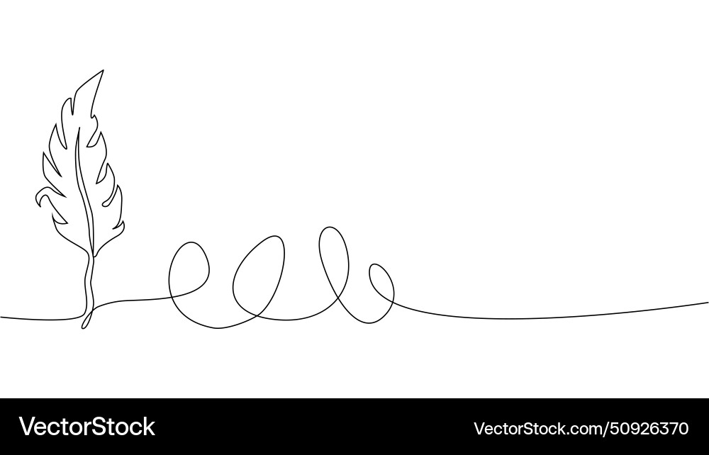 Self-drawing of continuous drawing one line Vector Image