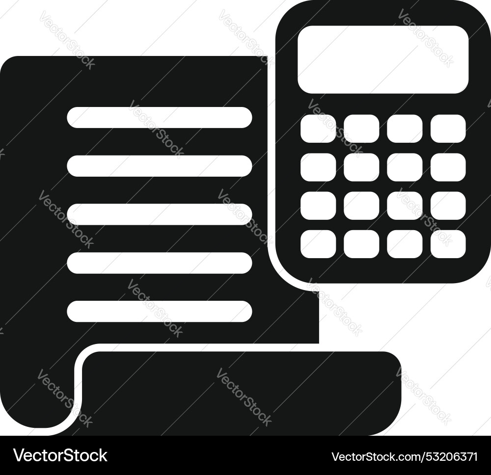 Accountant calculating invoice with electronic Accountant calculating invoice with electronic vector image