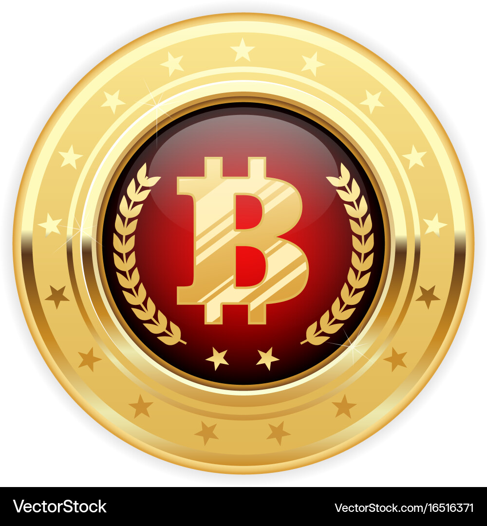 Bitcoin Medal Icon - Cryptocurrency Reward – Royalty-Free Vector |  VectorStock