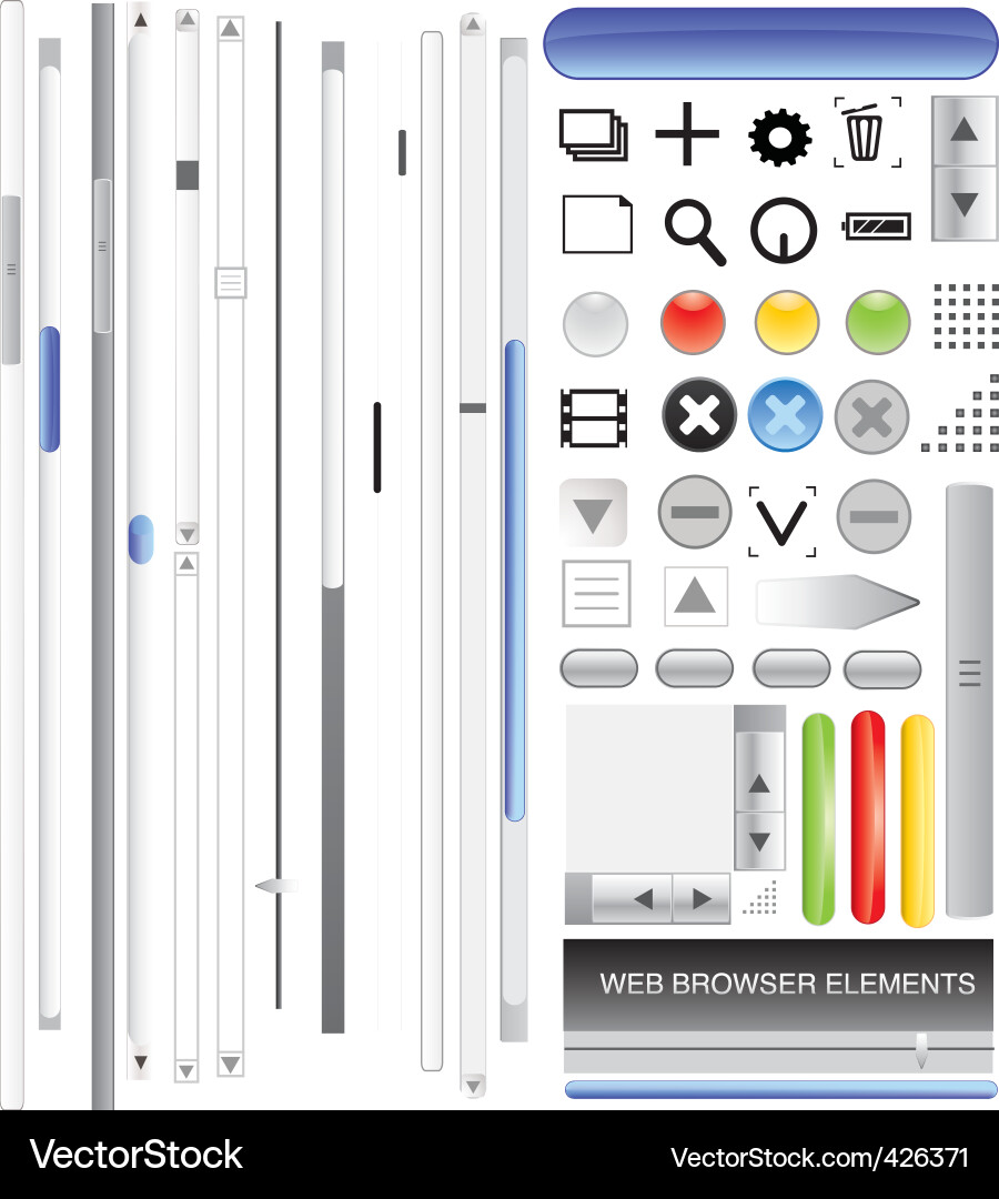 Browser Interface Elements Vector Image