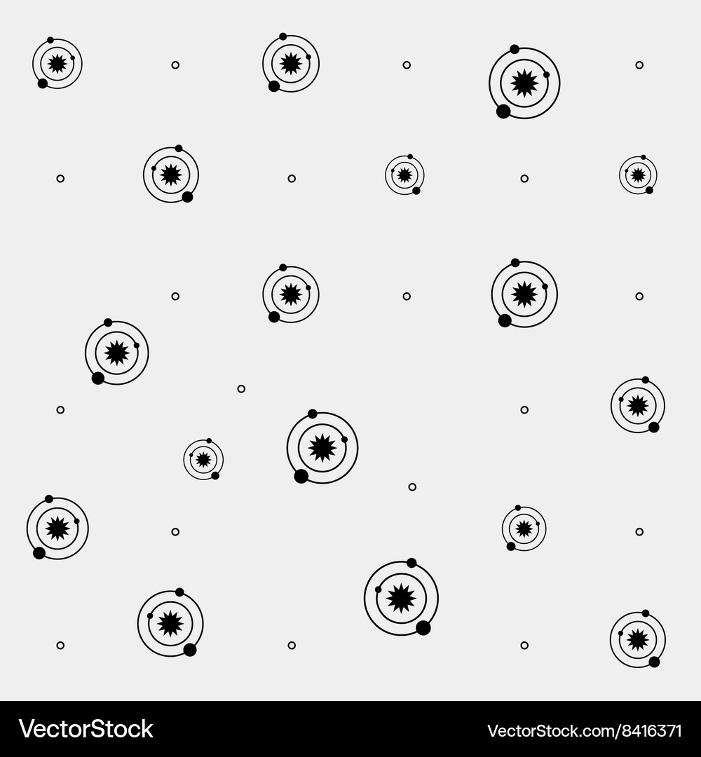 Geometric minimal pattern solar system orbits Vector Image