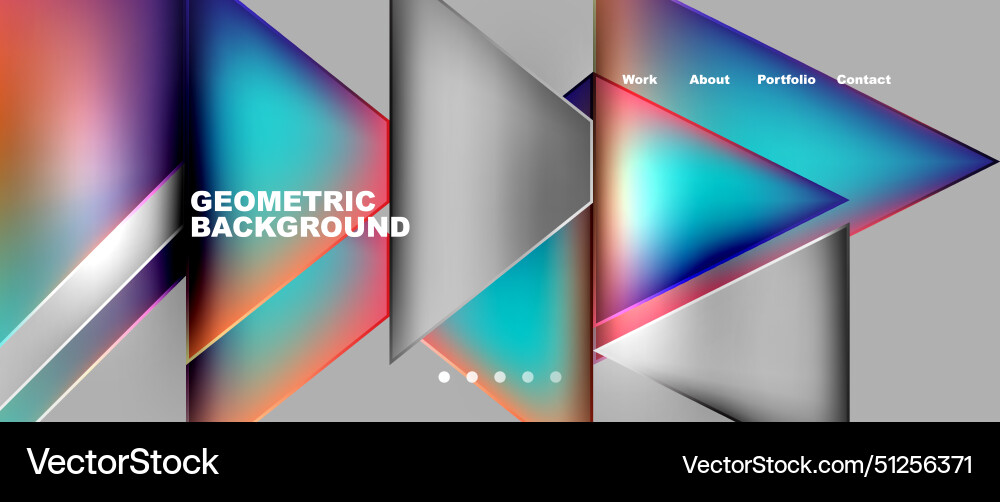 Gradient triangle geometric minimal wallpaper Vector Image